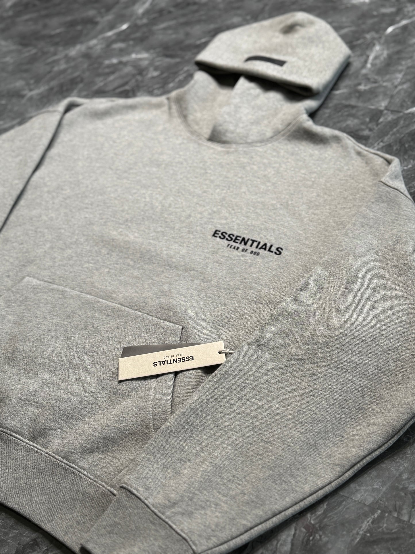 Essentials Dark Oatmeal Hoodie