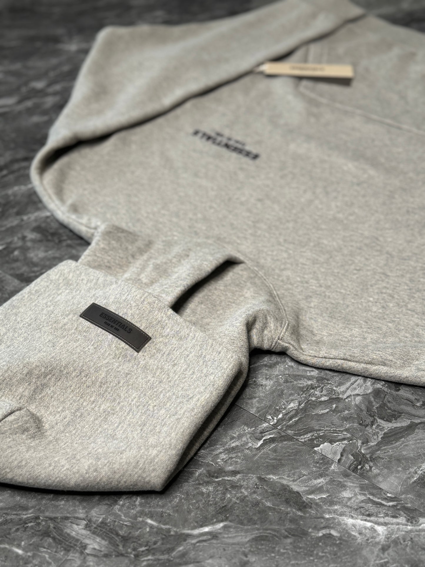 Essentials Dark Oatmeal Hoodie