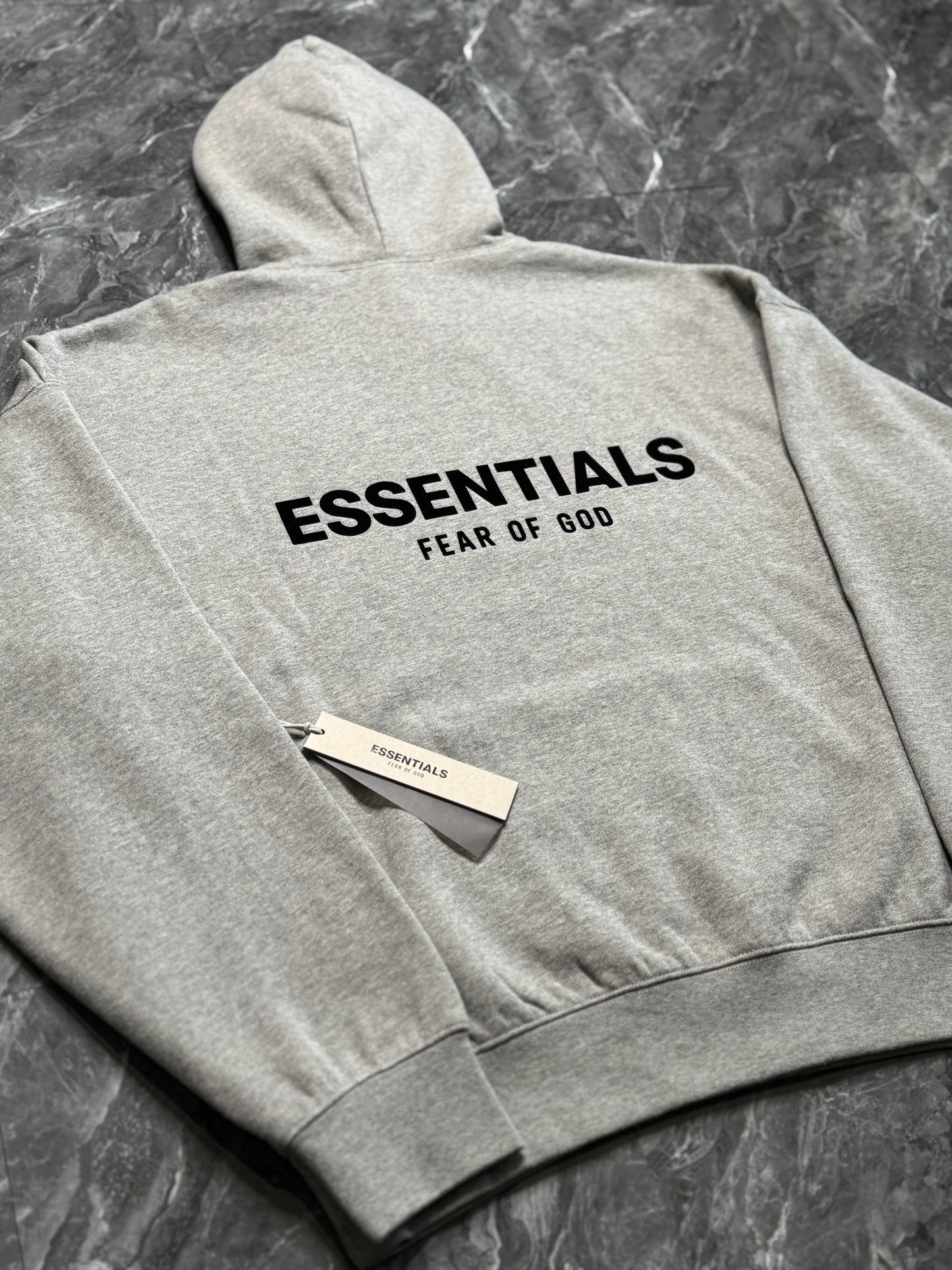 Essentials Dark Oatmeal Hoodie