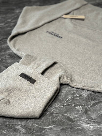 Essentials Dark Oatmeal Hoodie